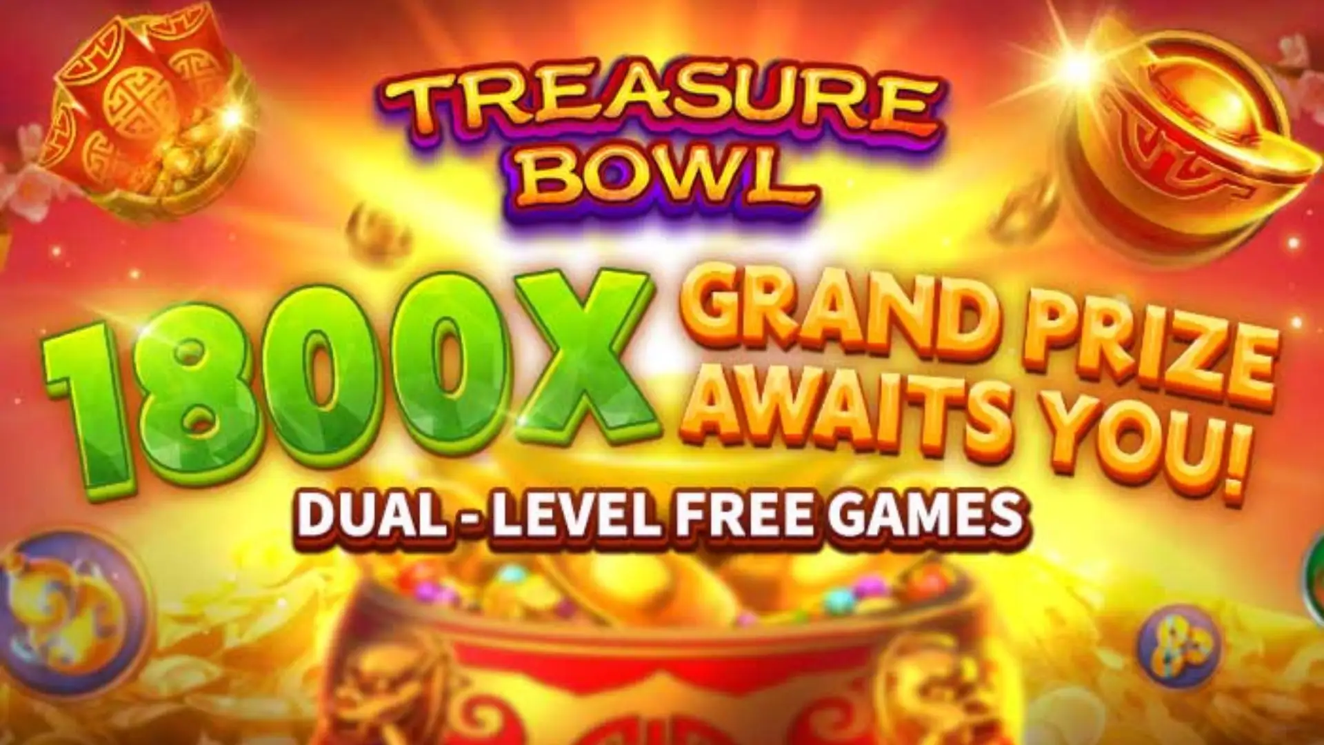Multiplicadores Treasure Bowl 999kke - 7777x Máximo com Tigela Dourada
